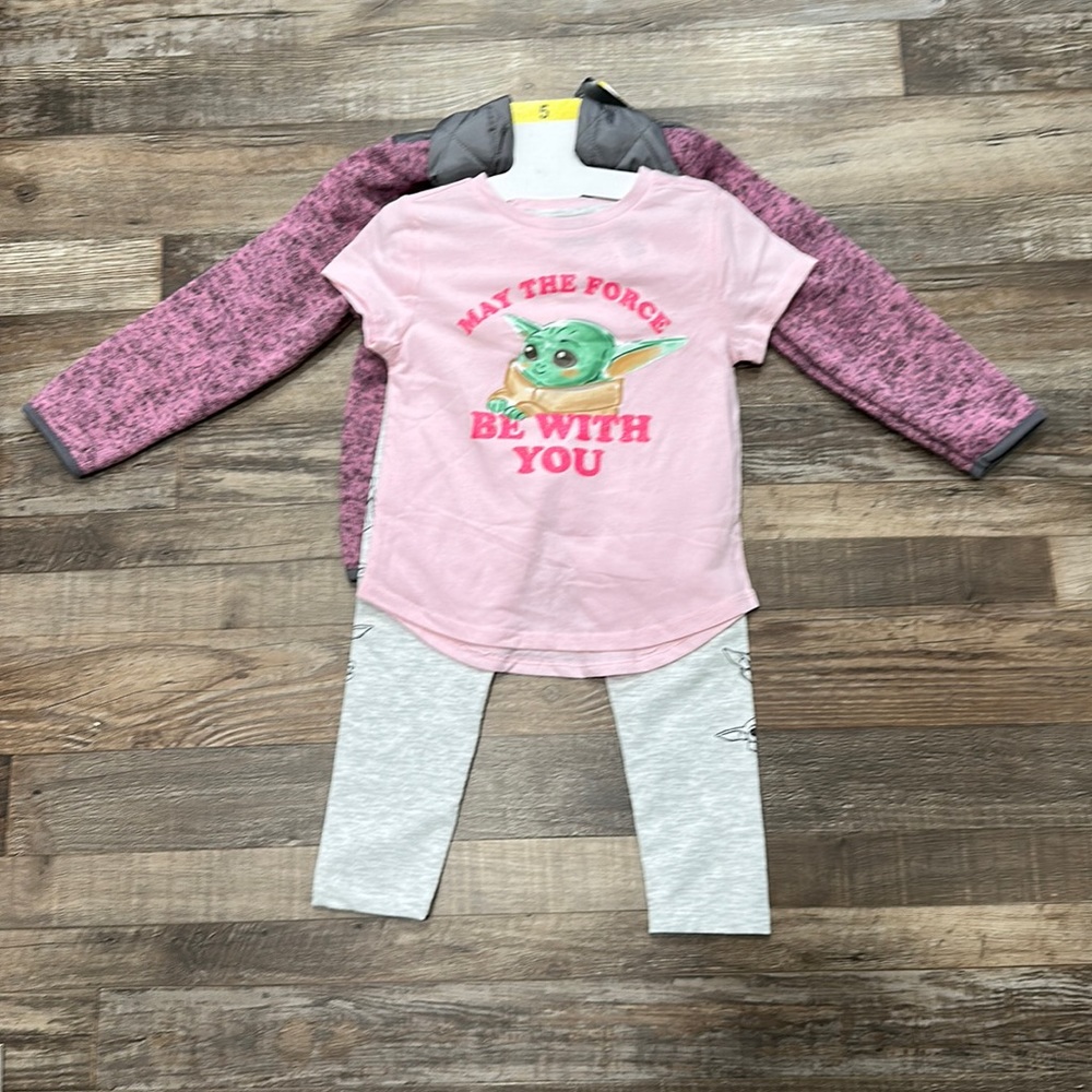 NWT • Star Wars • pink grogu 3 piece set